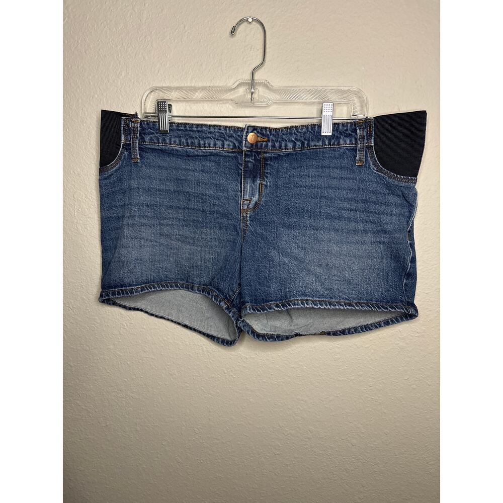 Isabel Maternity Side Panel Stretch Midi Shorts, size 14